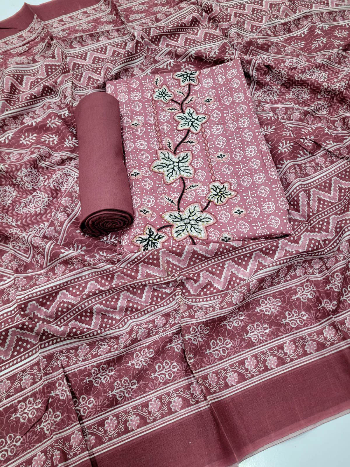 1000488538.jpg Branded Cotton Salwar Materials (Unstitched 3pcs) - Image 1