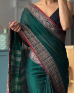 Authentic Narayanpet Cotton Sarees (Green)