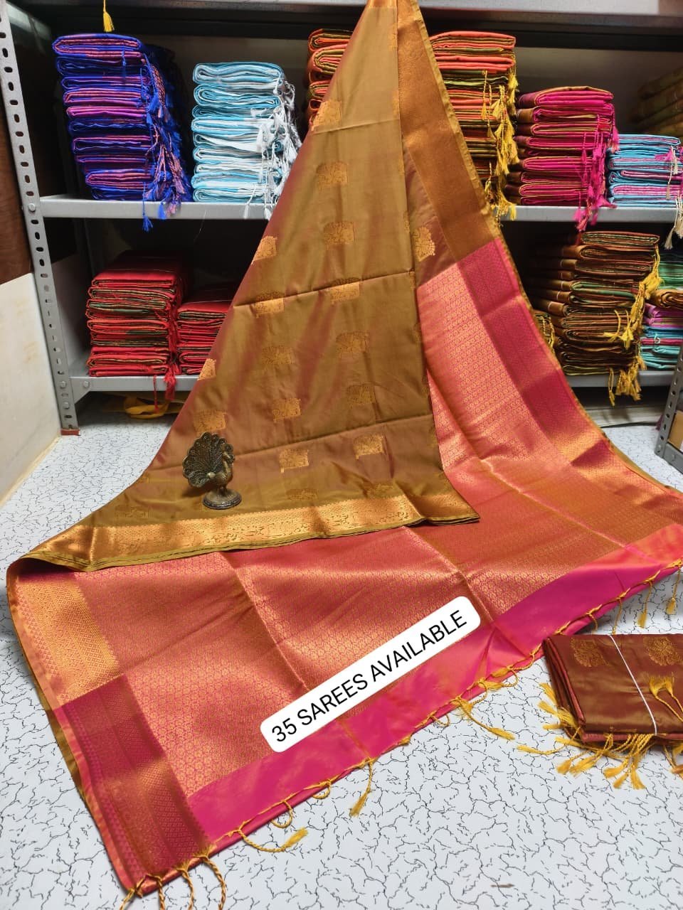 1004954897.jpg Soft Silk Sarees With Kanchi border - Image 1