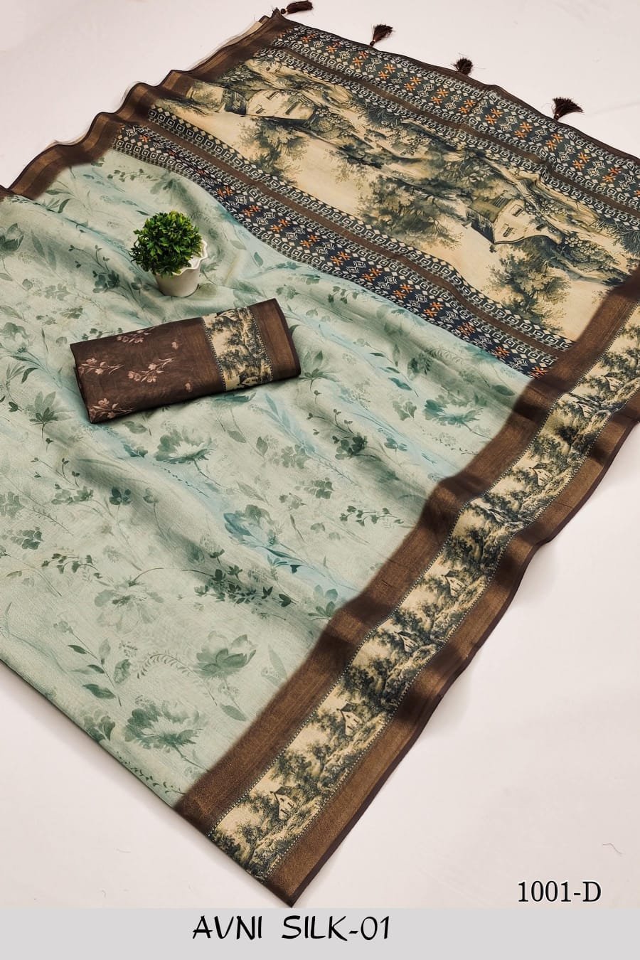1005006987.jpg Kalamkari Soft Tussar Sarees - Image 1