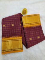MEENAKSHI: Authentic mahwswari Checks silk Sarees - Image 2