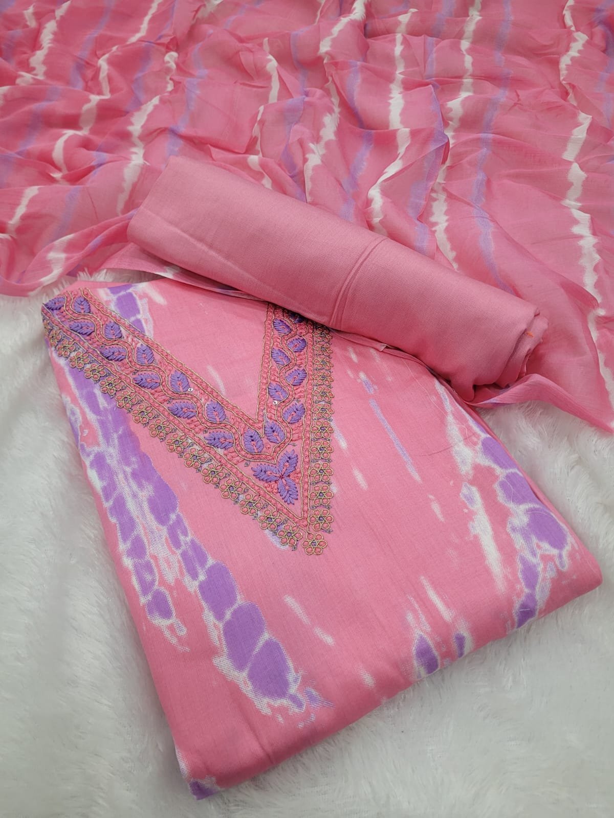 1005025459.jpg Branded Cotton Salwar Materials (Unstitched 3pcs) - Image 1