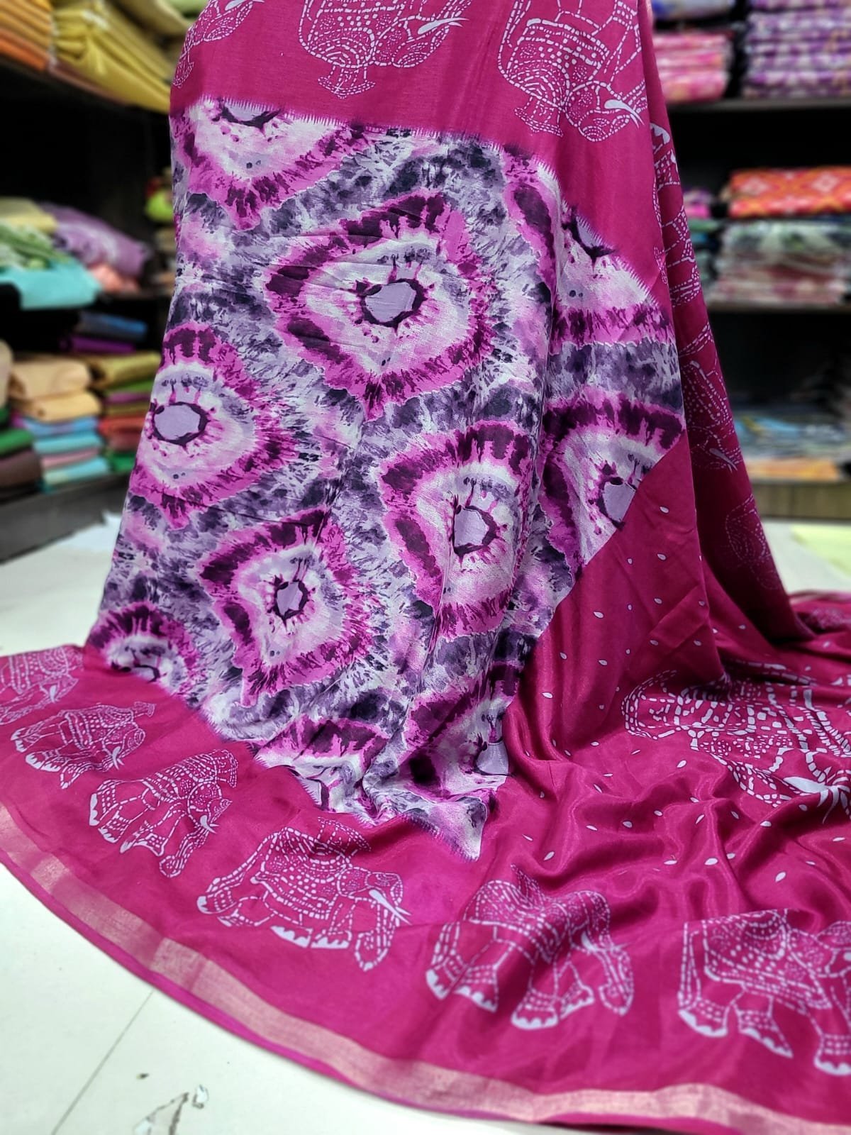 1005038135.jpg Viscose Soft Cotton Saree - Image 1