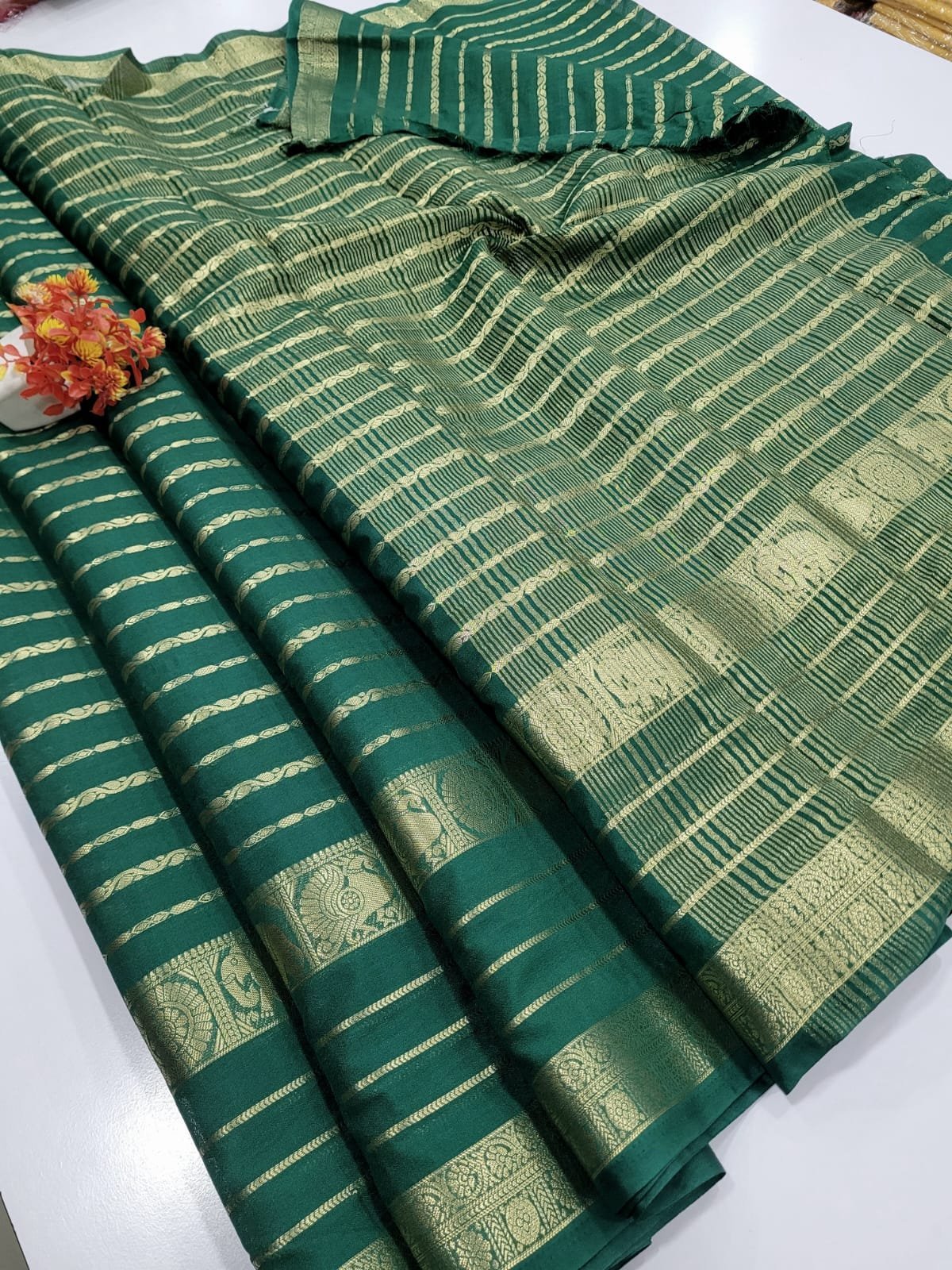 1005090422.jpg Elite Mysore Crape silk Sarees - Image 1