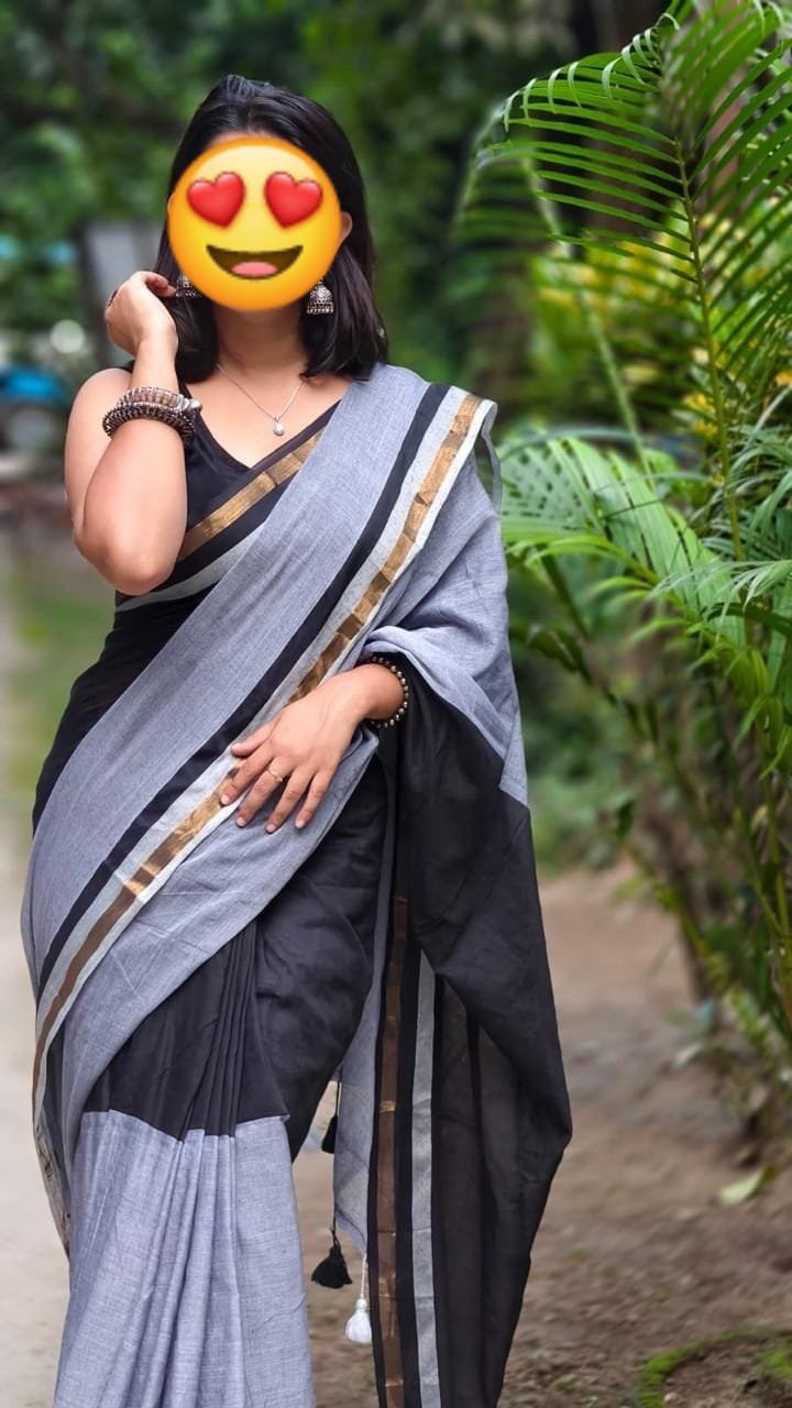 1005102819.jpg Premium Mul Cotton Sarees - Image 1