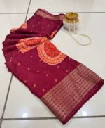 Trendy Moss Georgette Saree - Image 2