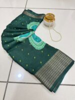 Trendy Moss Georgette Saree - Image 2