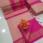 Checked Kalyani cotton saree/Lata Gadwal Paithani