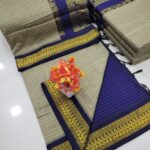 Checked Kalyani cotton saree/Lata Gadwal Paithani