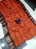 Premium Mysore crepe silk Sarees with Designer Blouse - Image 3