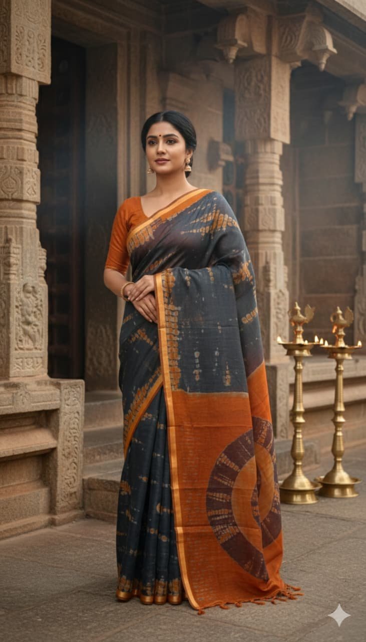 1005172597.jpg PREMIUM MULBERRY COTTON SAREES - Image 1
