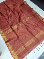 Premium Uppada Checks Cotton Silk Sarees - Image 2
