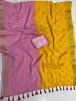 Elite Chinnon silk Saree with 2D Checks - Image 4