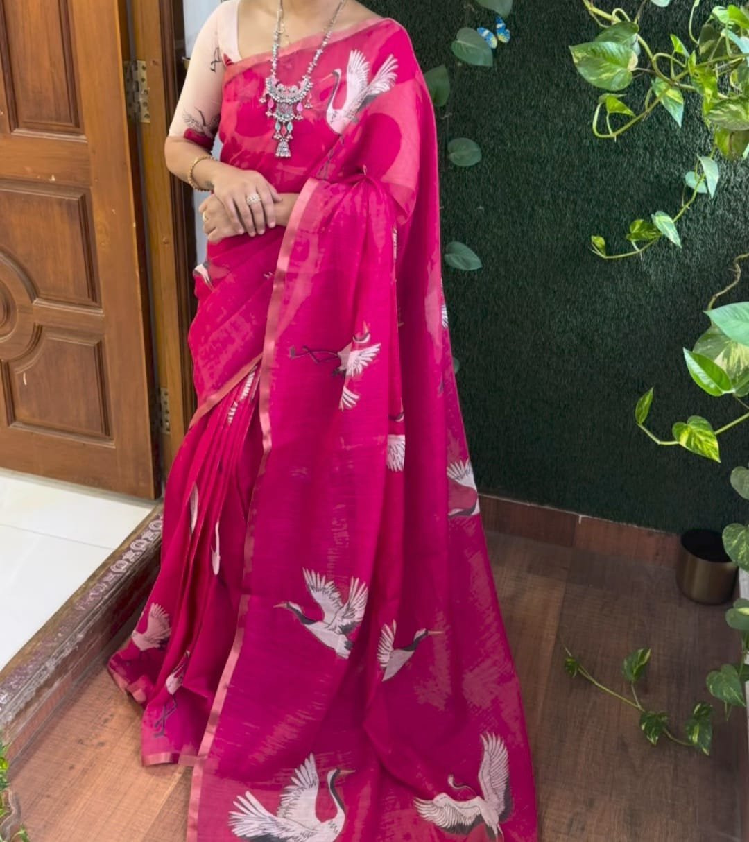 1005190409.jpg Linen Jute cotton sarees - Image 1