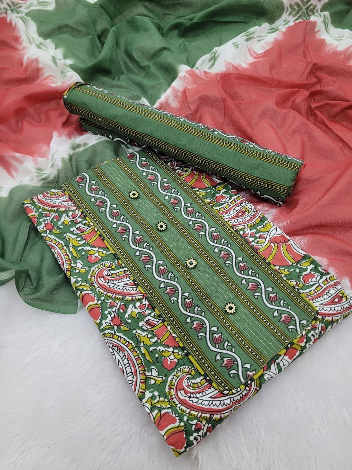 1005191546.jpg Branded Cotton Salwar Materials (Unstitched 3pcs) - Image 1