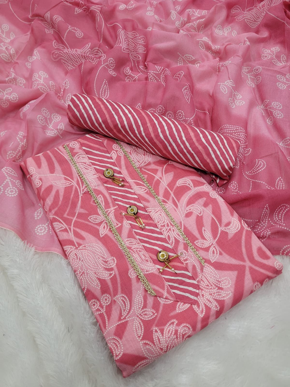 1005191553-1.jpg Branded Cotton Salwar Materials (Unstitched 3pcs) - Image 1