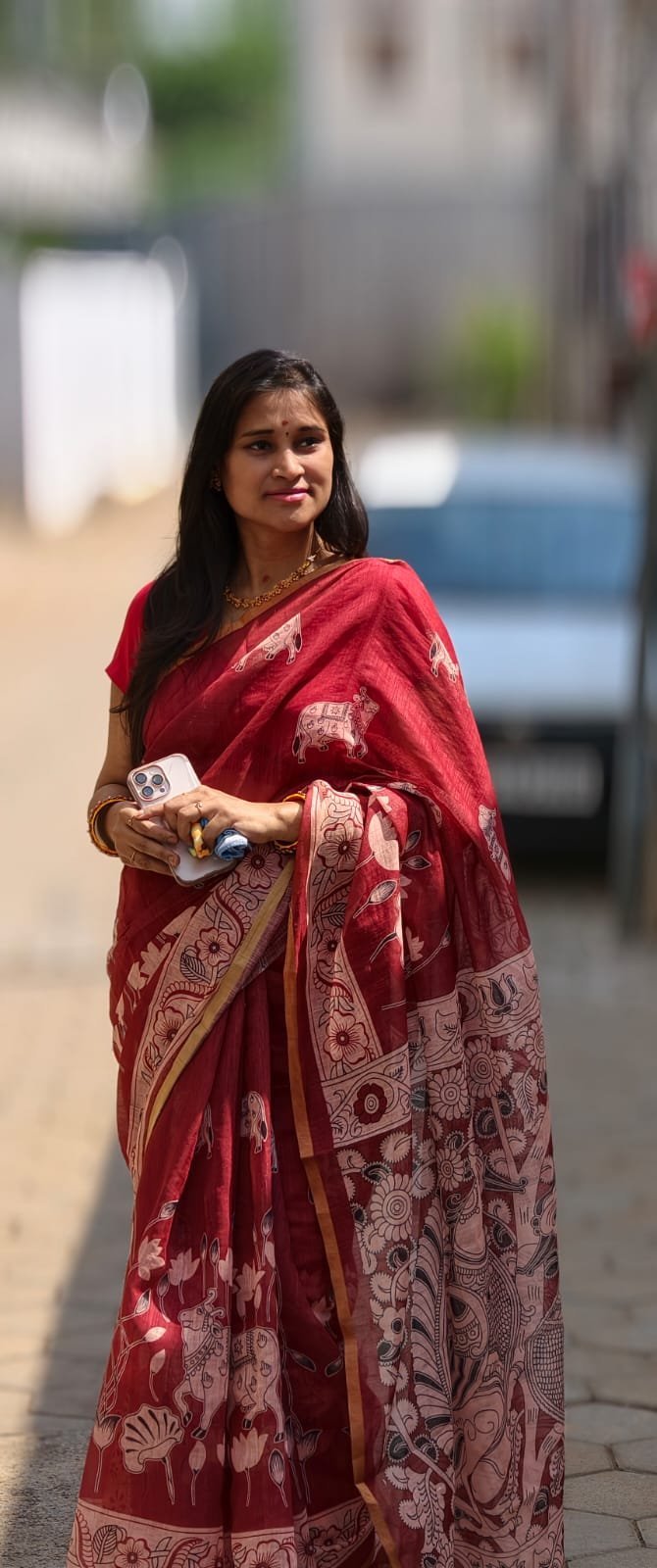 1005196042.jpg Linen Jute cotton sarees - Image 1
