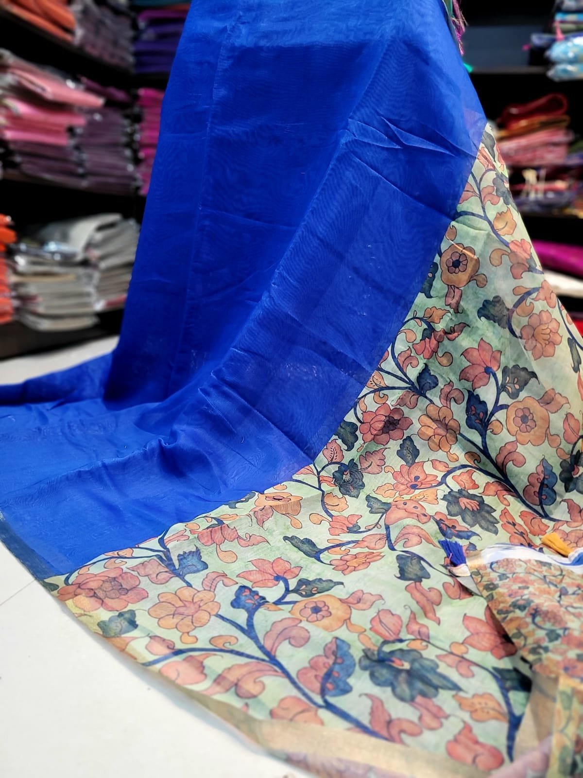 1005199013.jpg PREMIUM CHANDERI COTTON SAREES - Image 1