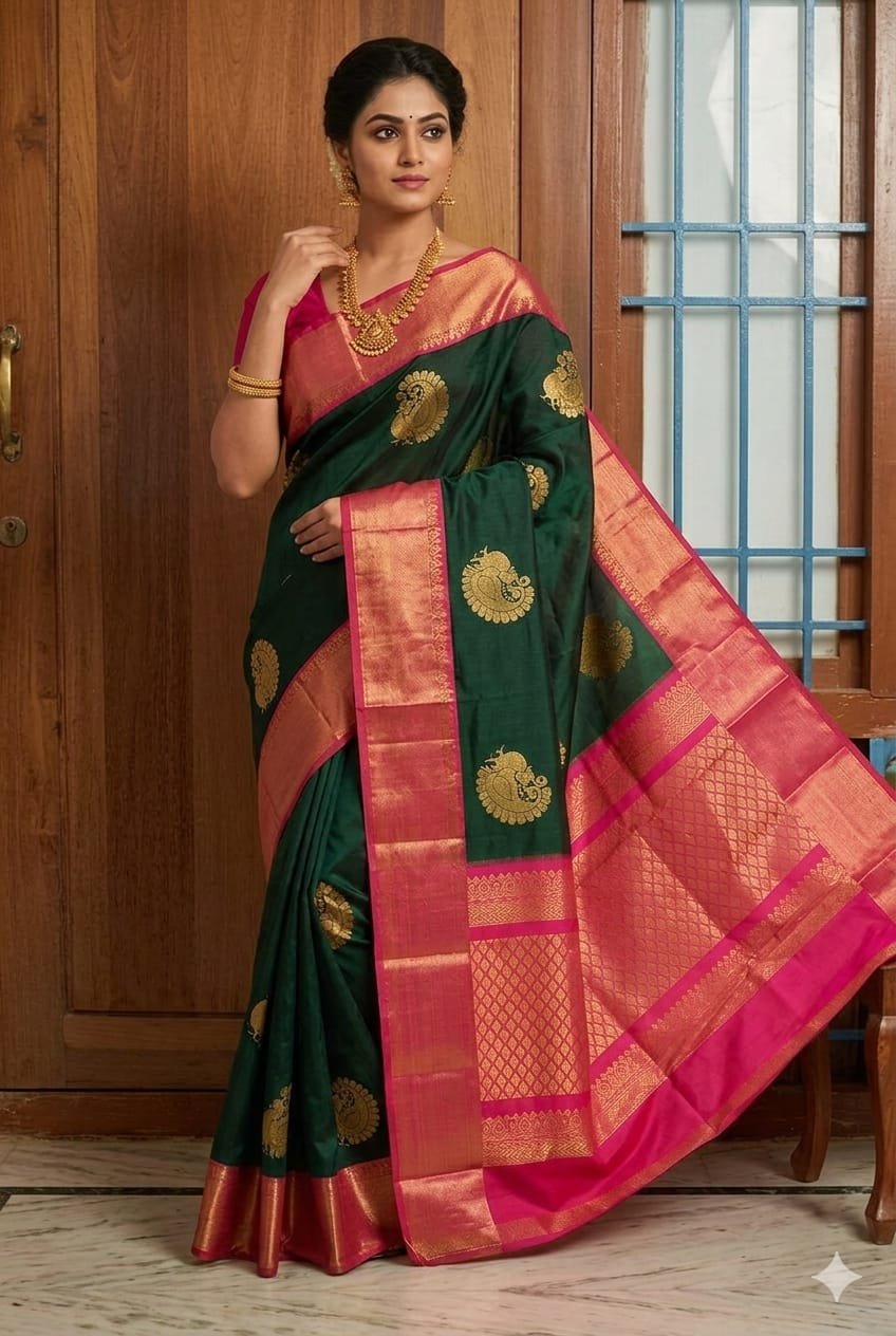 1005204461.jpg Premium Rich Kuppadam Silk Cotton Sarees - Image 1