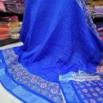 Premium Ajrakh cotton saree