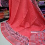 Premium Ajrakh cotton saree