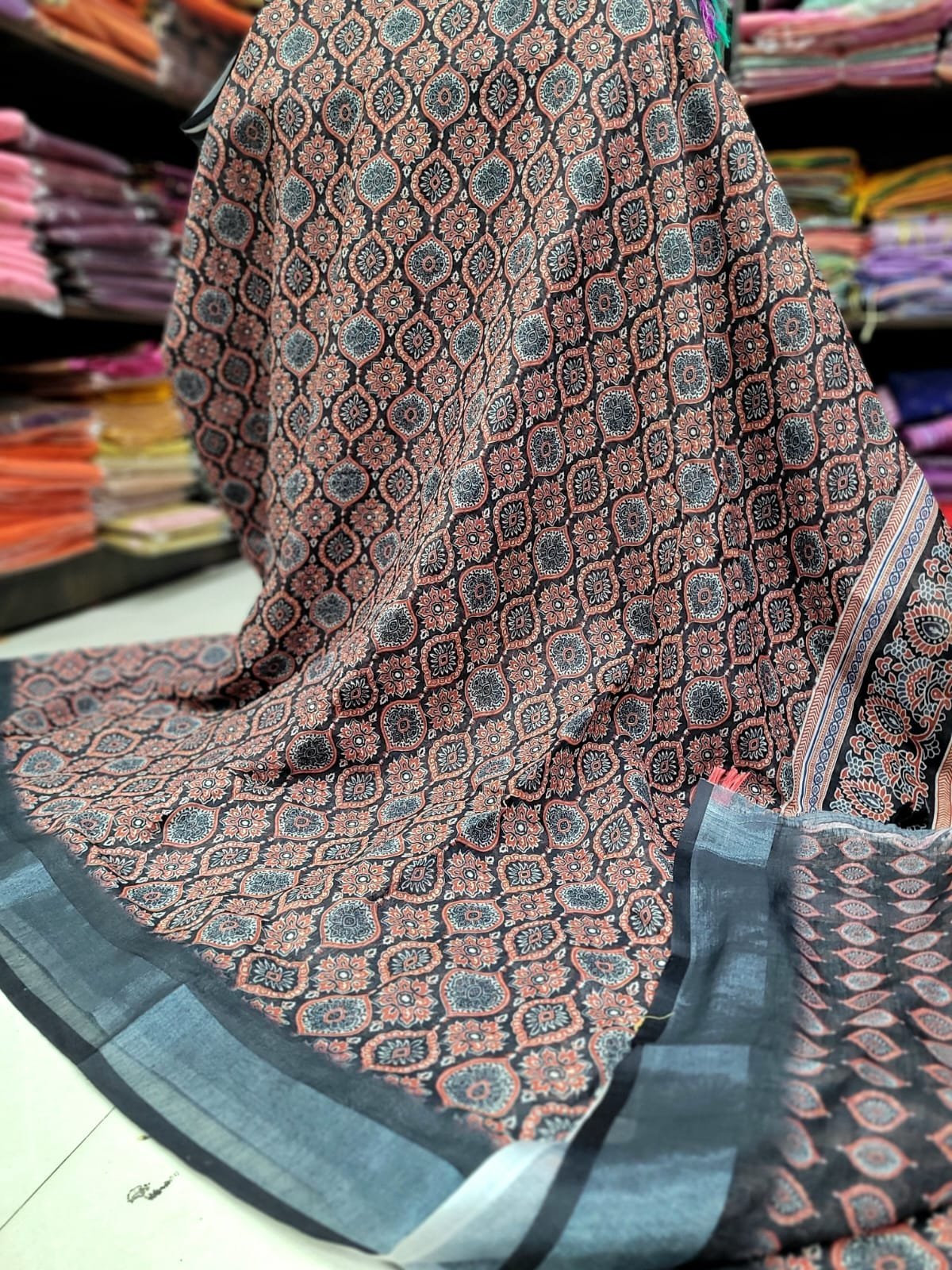 1005207074.jpg Linen Jute cotton sarees - Image 1