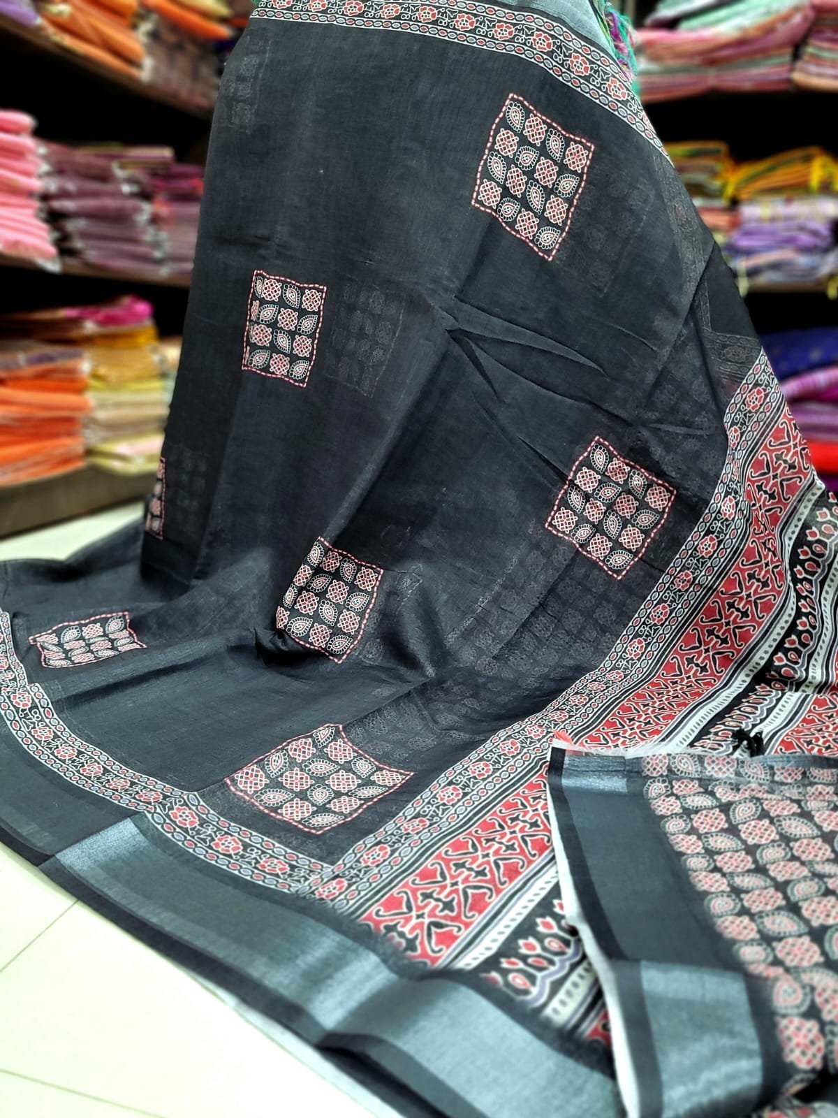 1005207113.jpg Linen Jute cotton sarees - Image 1