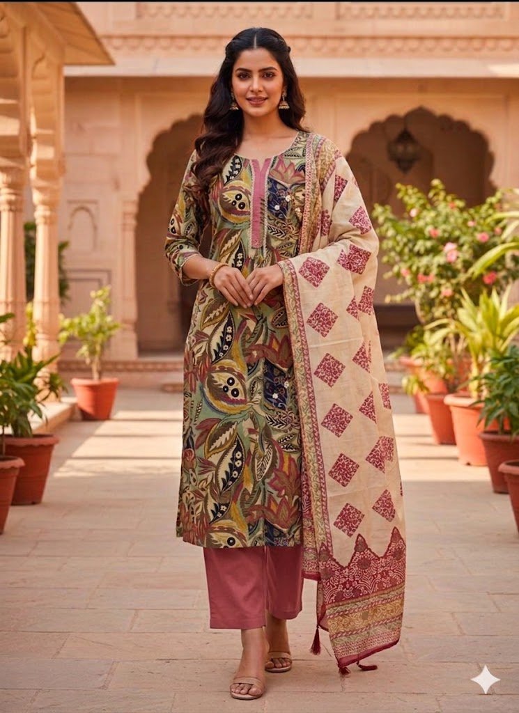 1005212852.jpg Branded Cotton Salwar Materials (Unstitched 3pcs) - Image 1