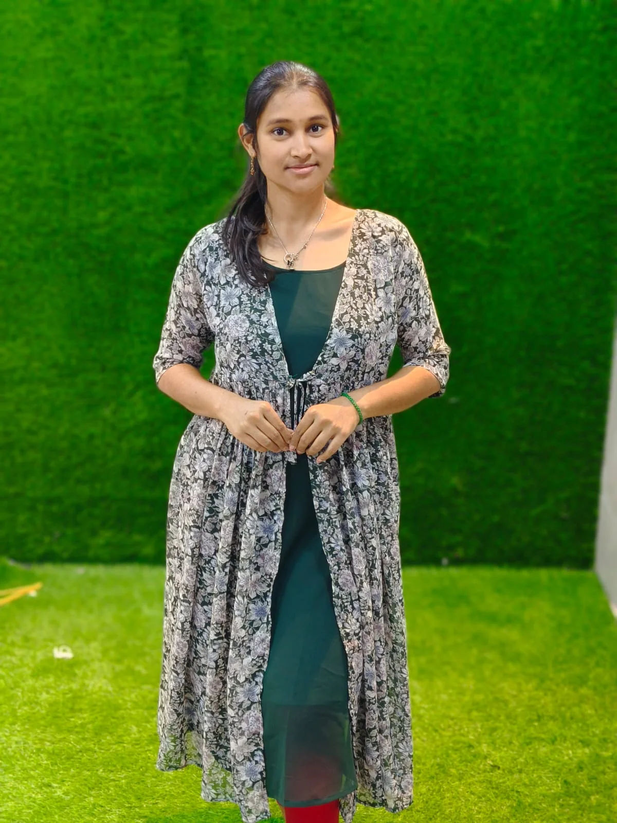Floral Georgette Anarkali Kurtis (1) Floral Georgette Anarkali Kurtis - Image 1