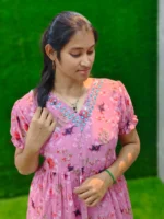 Floral Georgette Anarkali Kurtis - Image 4