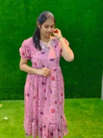 Floral Georgette Anarkali Kurtis - Image 2