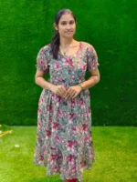 Floral Georgette Anarkali Kurtis