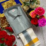 Men's Combo Set: Pattu Shirt and Dhothi