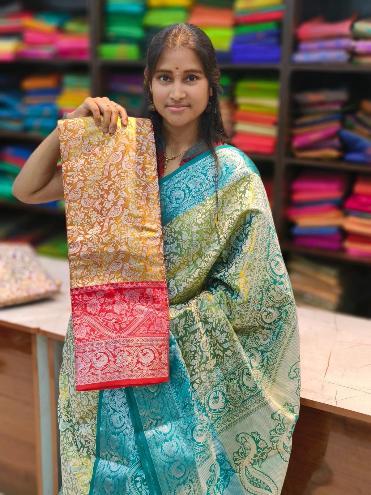 WhatsApp-Image-2024-05-25-at-12.49.18-PM-1.jpeg Dharmavaram Tissue Bridal Sarees - Image 1