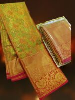 ELITE DHARMAVARAM TISSUE BRIDAL WEDDING SILK SAREES - Image 2