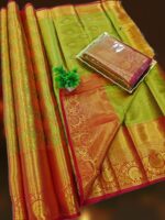 ELITE DHARMAVARAM TISSUE BRIDAL WEDDING SILK SAREES - Image 3