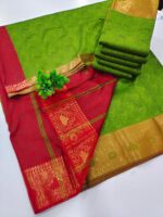 Premium Emboss Soft Silk Sarees - Image 2
