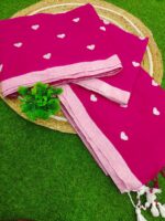 Love Embroidery Khadi Cotton Sarees - Image 2