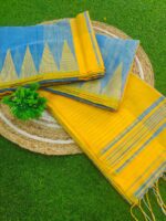 Temple Tower Silk Cotton Sarees - Image 2