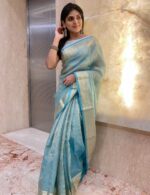 Crushed Tissue Silk Sarees - Image 7