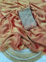Partywear Space Silk Sarees with Work blouse ( Un Stitched blouse ) - Image 2