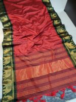 MEENAKSHI: Authentic mahwswari Checks silk Sarees - Image 2