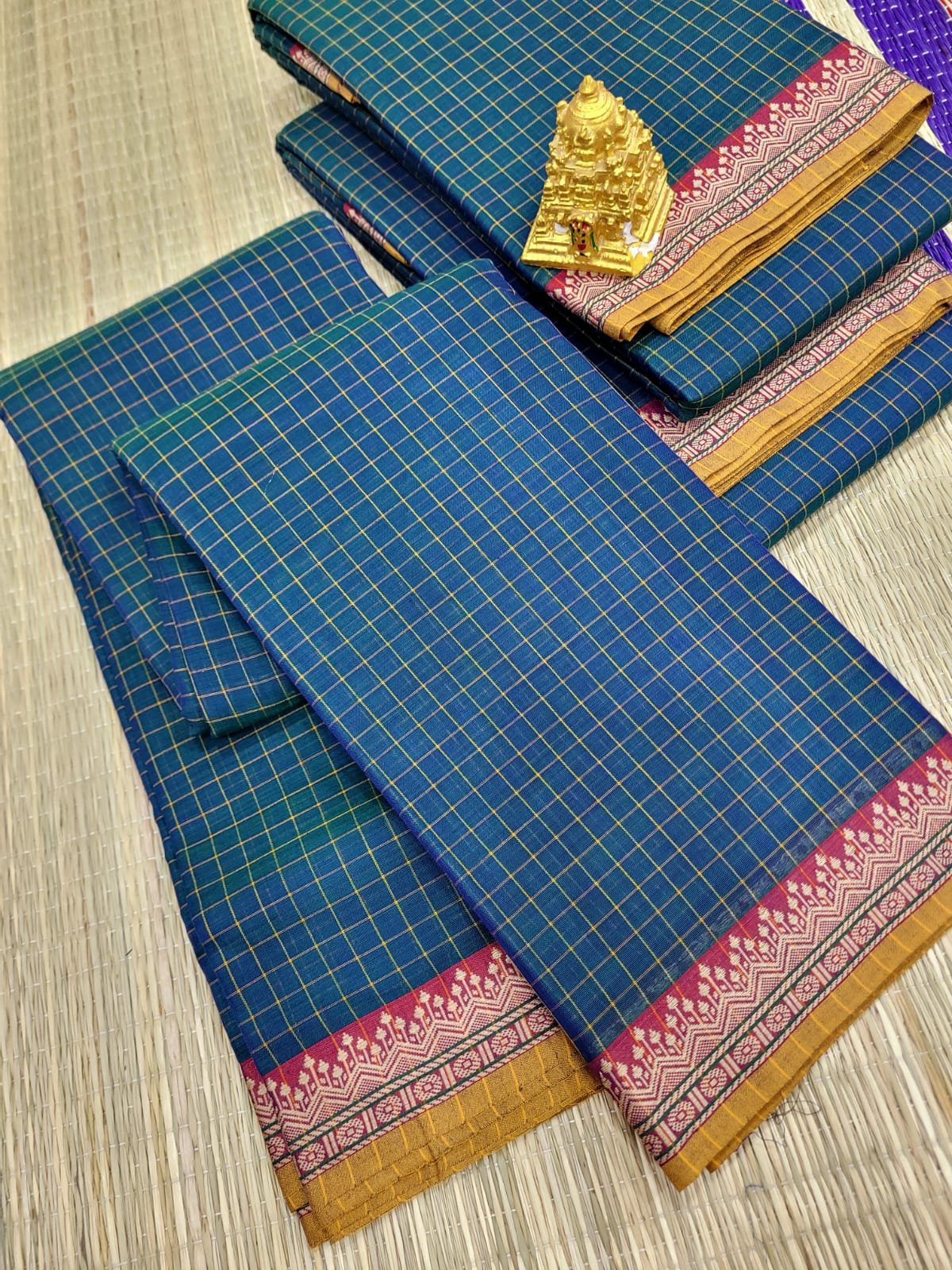 WhatsApp-Image-2026-07-07-at-10.56.22-AM-2.jpeg Authentic Checked Narayanpet Cotton Sarees - Image 1