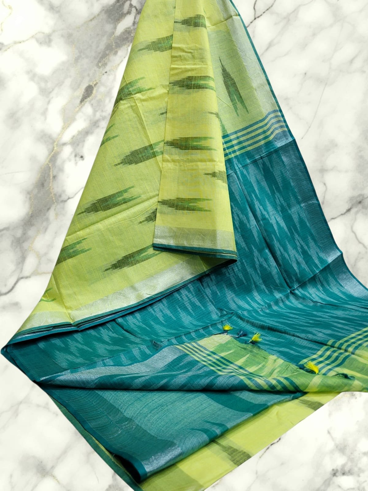 WhatsApp-Image-2026-07-17-at-5.57.36-PM-2.jpeg IKKAT LINEN COTTON SAREES - Image 1