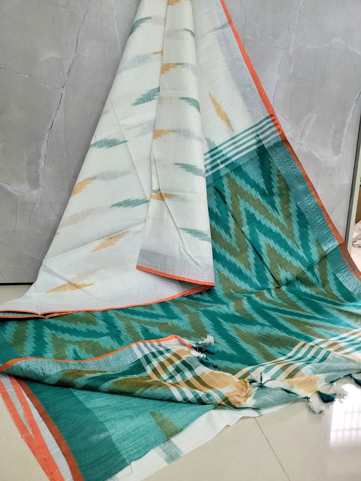 WhatsApp-Image-2026-07-17-at-6.00.02-PM.jpeg IKKAT LINEN COTTON SAREES - Image 1